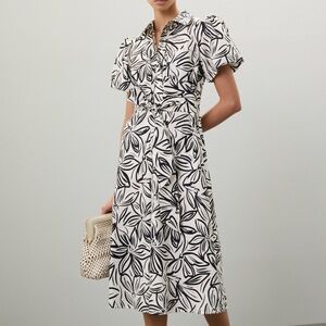 Toccin x RTR Puff Sleeve Shirt Dress